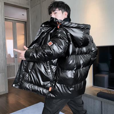Большие размеры 8XL 7XL 6XL Блестящие пальто с капюшоном для мужчин Теплые зимние пальто в стиле хип-хоп Мужские парки с хлопковой подкладкой Повседневная утепленная мужская парка