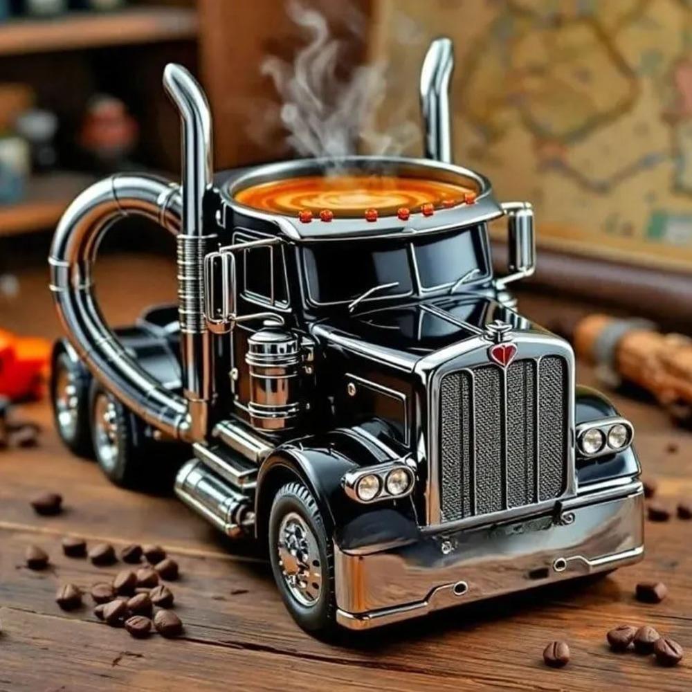 Durable Coffee Cup 11 Ounces Semi-Truck Coffee Mugs Decorations Truck Coffee Mug For Men