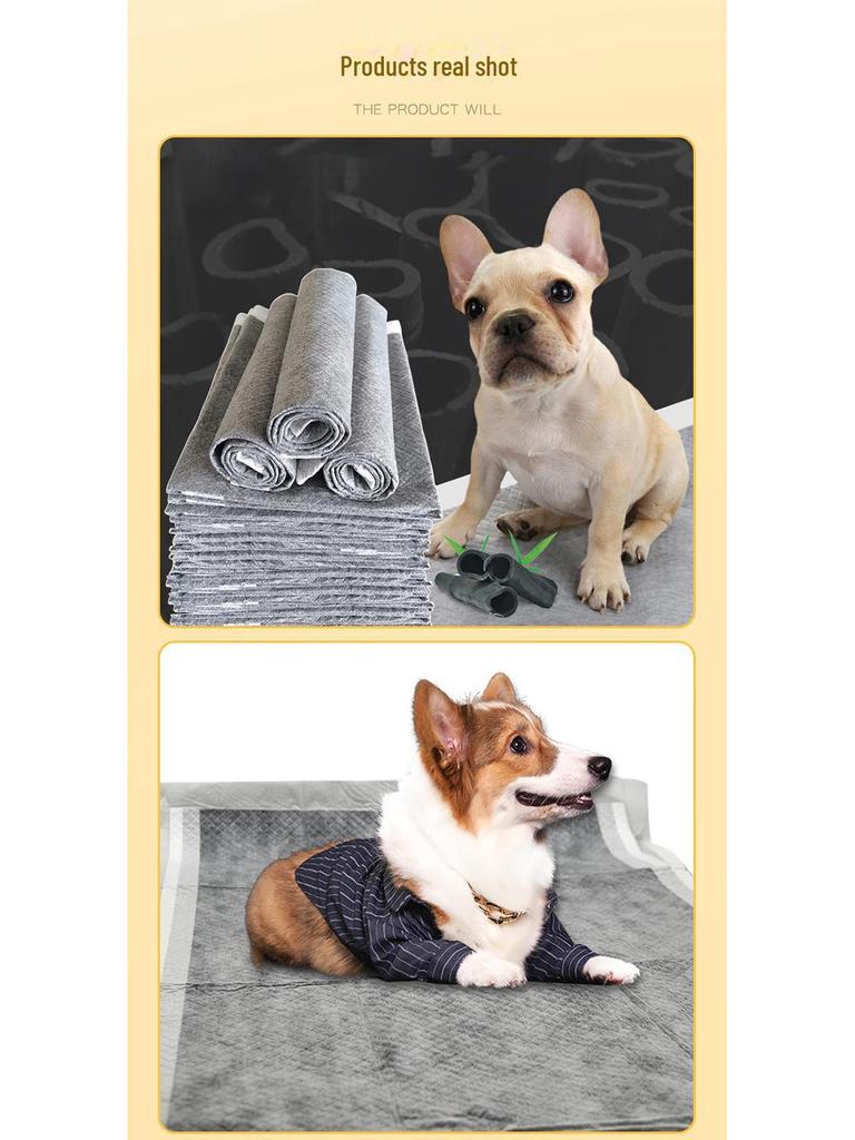 Подгузники и подушечки для сбора мочи для домашних животных с бамбуковым углем: Дезодорирующие подушечки для вылизывания кошек и собак