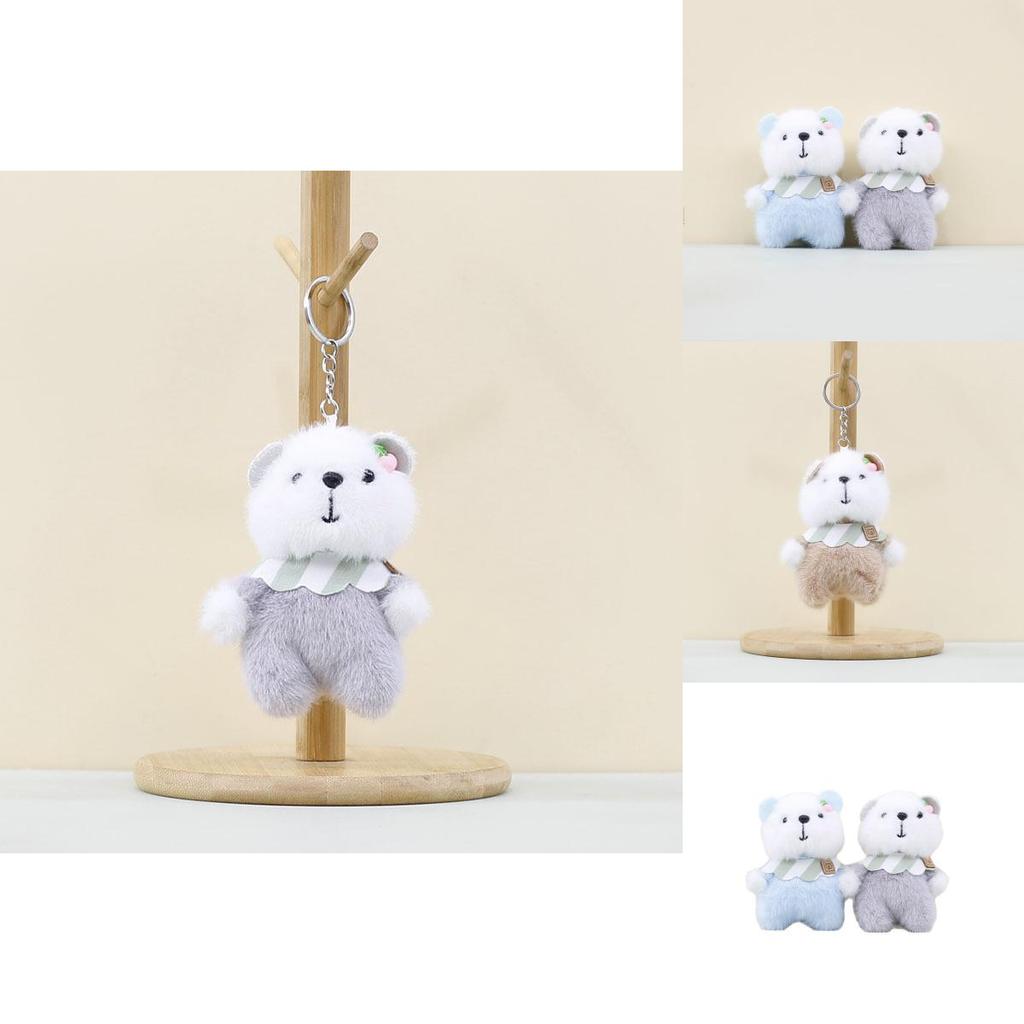 Cute Cartoon Plush Bear Keychain Charismatic Stuffed Animal For Bags And Keys