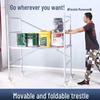Multifunctional Mobile Folding Scaffold with Full Set of Accessories