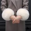 1Pair Sleeve Cover Thickened Insulation Hand Ring Faux Fur Sleeve Rabbit Like Sleeve Cover