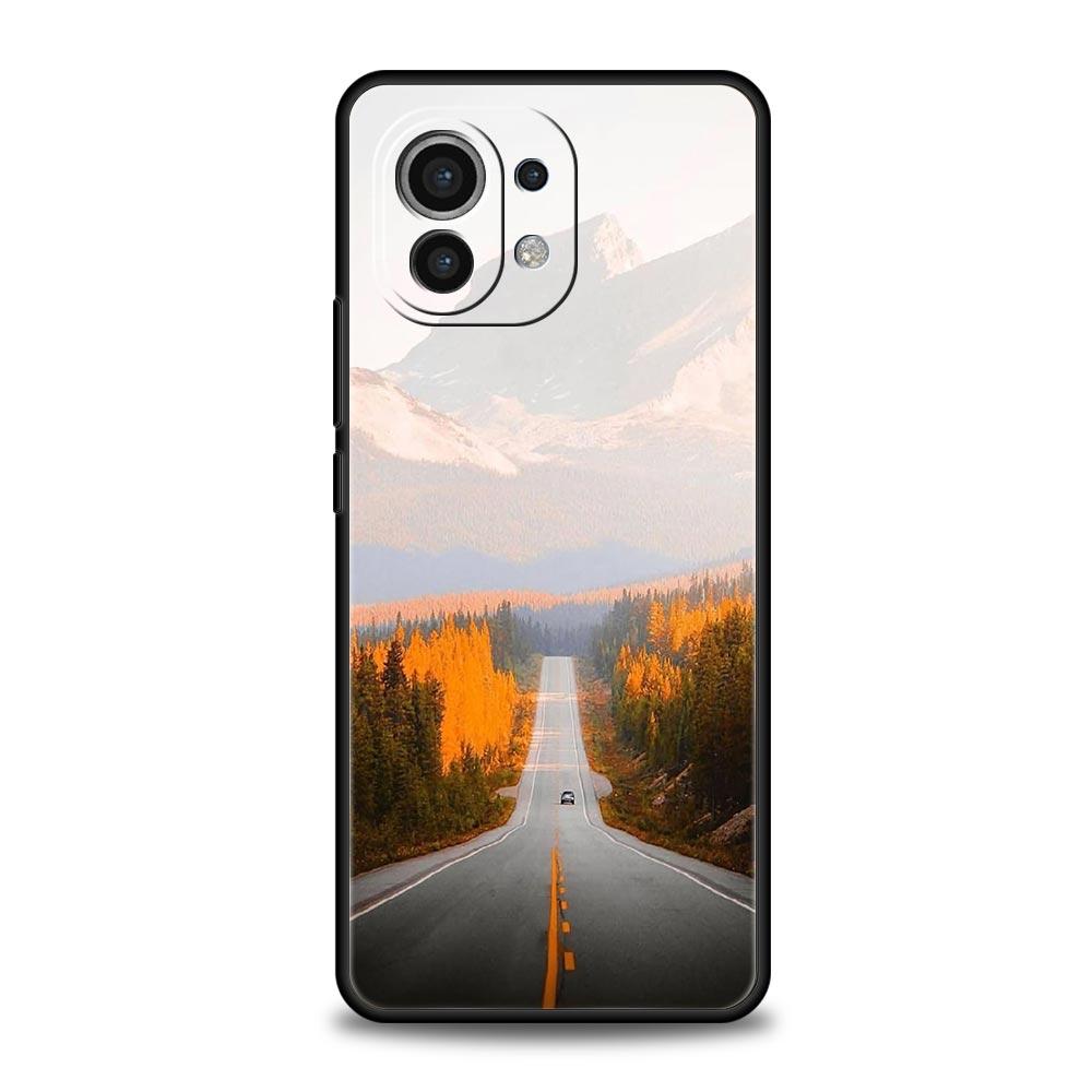 Чехол для телефона 'Пейзаж в дороге' для Xiaomi Mi 17 15T 15 14 14T 13T 12T Pro 12 13 Lite 5G 11T Poco X6 X7 X5 Pro Мягкая крышка