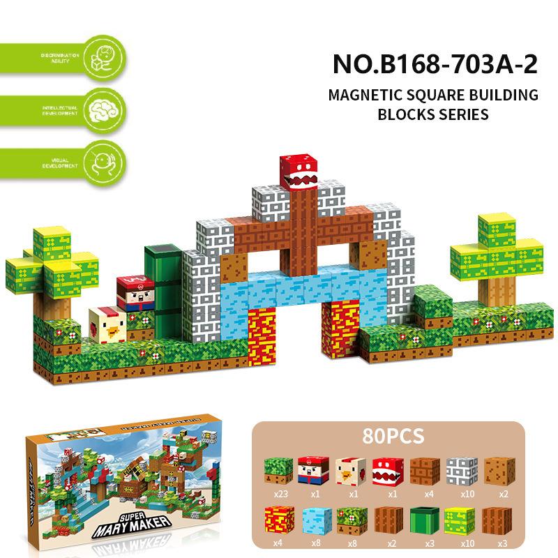 Source Factory 60 Models My Magnetic World Magnetic Block Theme Set Diy Build Magnetic Building Block Toys