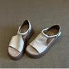 [Fanfna] Super Soft Leather~ Retro Casual Heightening Platform Sandals Women's Summer Beautiful Versatile Roman Sandals