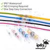 50pcs SST Heat Shrinkable Tube Waterproof Solder Ring Wire Connectors Awg22-18 Butt Bushing Electrical Splice Terminal