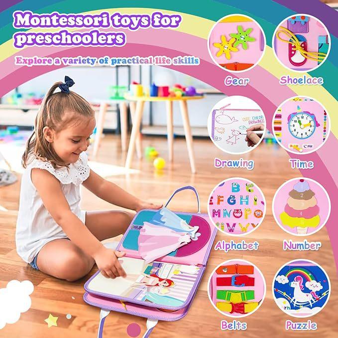 Фетровая развивающая доска, Доска для одевания, Развивающие игрушки, Детская фетровая обучающая доска, Фетровое раннее развитие