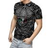 Mexico Aztec Men's T-Shirt, 3D Printed Short Sleeve T-Shirt, Day of Death, Street, Hip Hop, Large, 2023 New