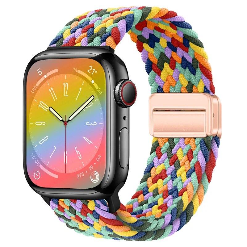 Нейлоновый ремешок для Apple Watch 44 мм, 45 мм, 49 мм, 42 мм, 38 мм, 40 мм, 41 мм, ремешок для часов, браслет для iWatch Series Ultra 9, 8, 7, 6, 5, 4 SE, 3 ремешка