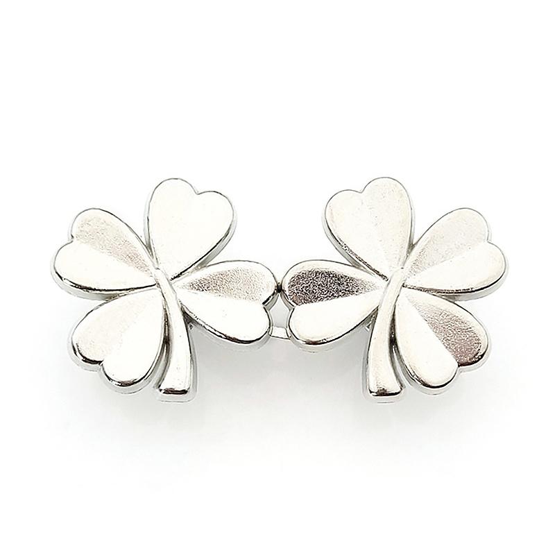 1/10Pair Required Button Adjust Waistline No Sewing Clothing Accessory Four Leaf DIY Adjustable Tightener Waist Buckle No Staple