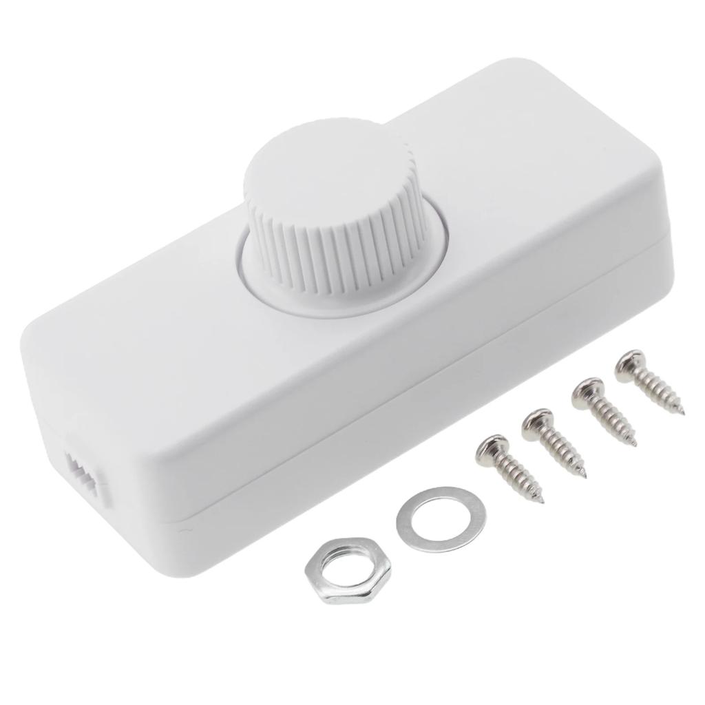 1PC Inline LED Dimmer Switch Built-in Rotary ON/OFF & Knob Control Adjustable LED Dimmer 220-240V Lights Switch Lighting Button