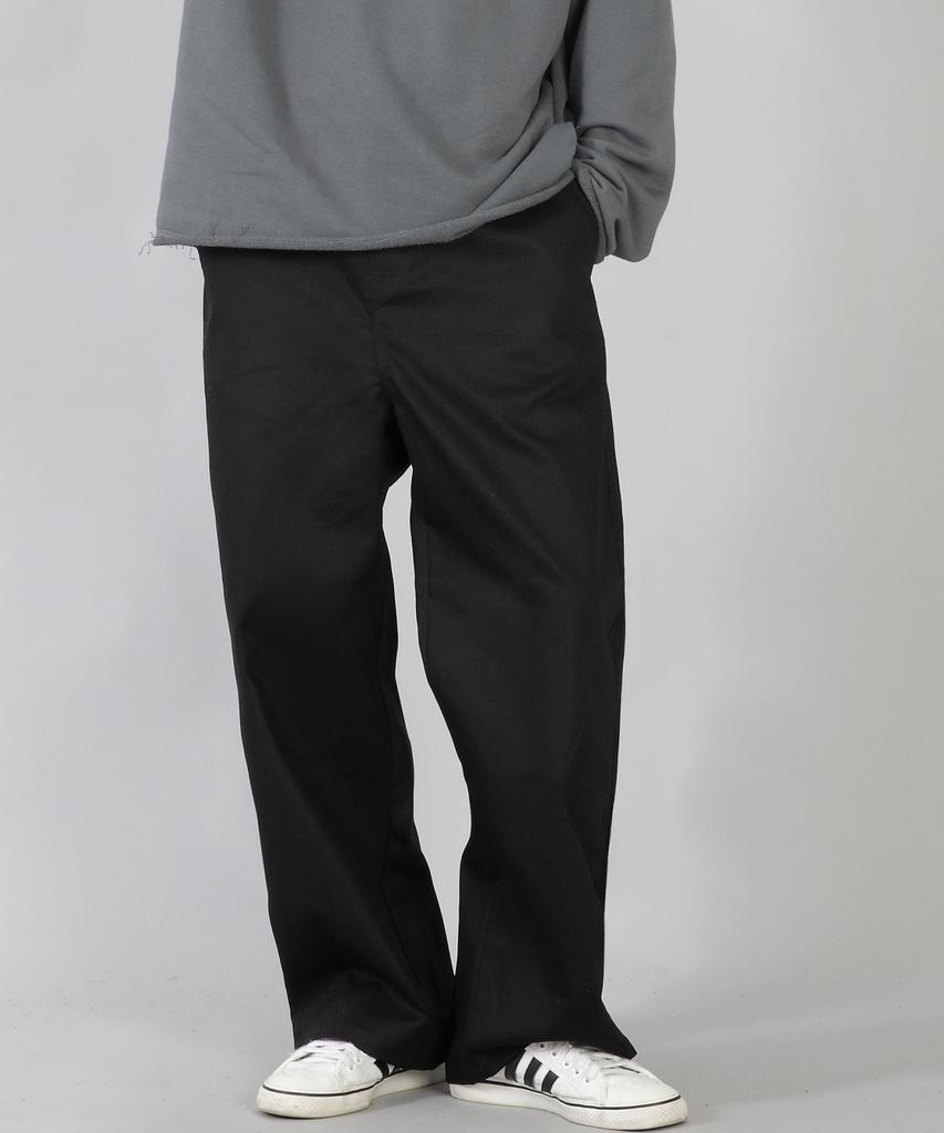 Seinteukeulu Брюки с широкими пуговицами Ex Wide Button Pants Ewb-377 Черный
