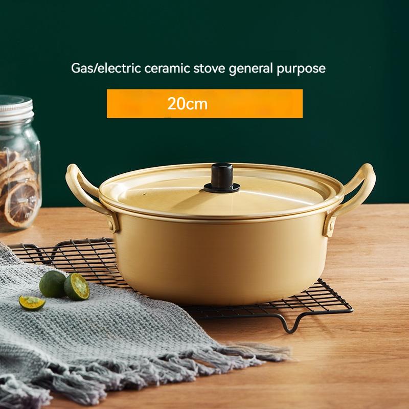 Мини Военный Горшок для Лапши Посуда Рамен Кемпинг Горшок Двойные Ручки С Крышкой Кастрюля для Бульона Горшок для Рамен Быстрого Приготовления Хотпот Корейский