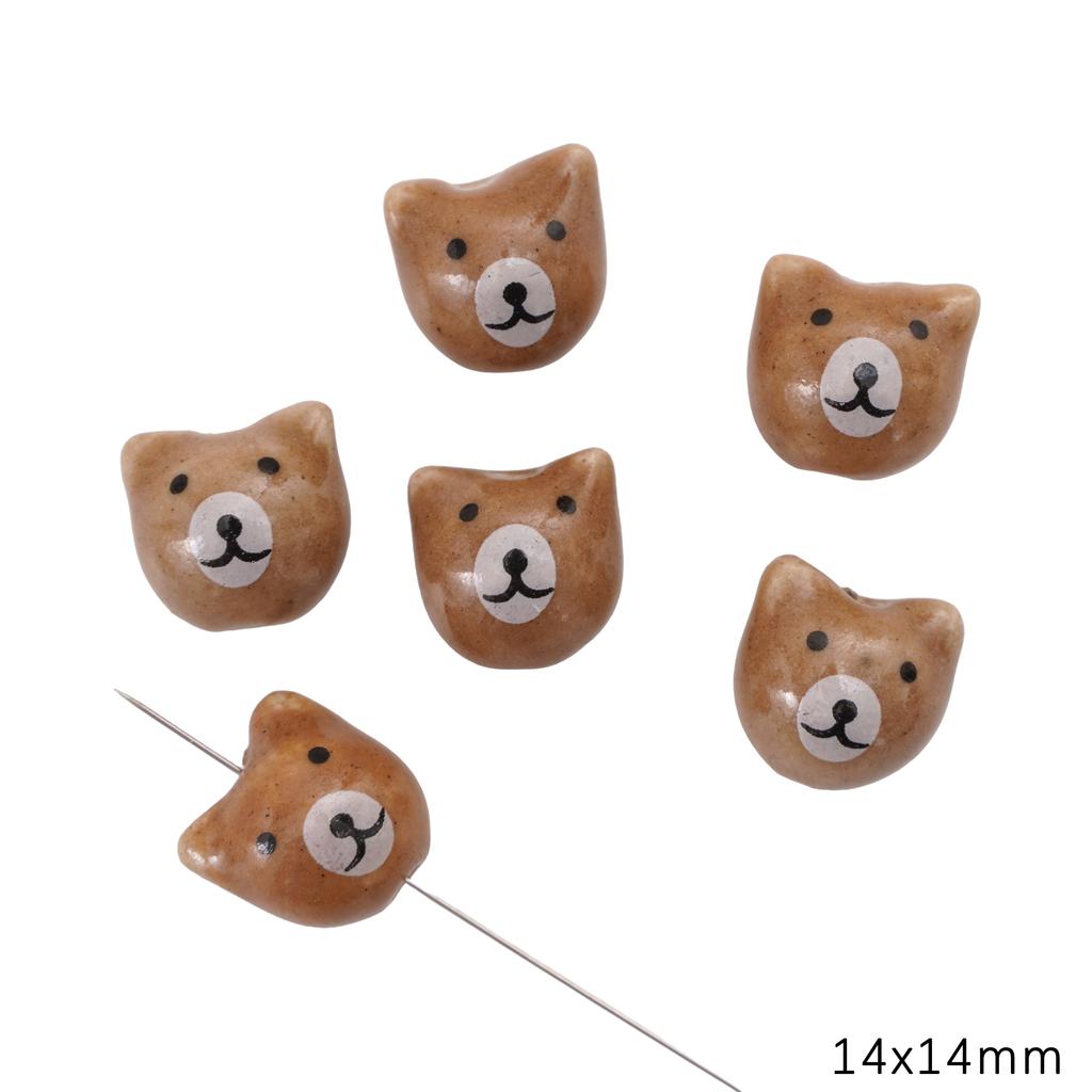 Керамические расписанные вручную бусины для милых животных-подвесок для браслетов, ожерелий и ювелирных изделий своими руками