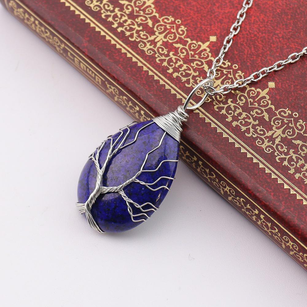 Натуральный агатовый кристаллический кулон-ожерелье Дерево Жизни