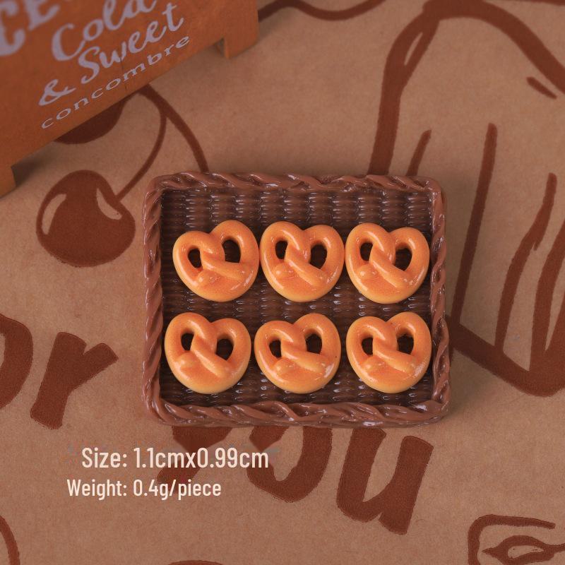 Мини-игровой набор «Еда»: Имитация хлеба, круассана, тоста, сумки в виде кошачьих когтей, самодельный крем-клей, шпилька для волос, гвоздь и аксессуары из смолы