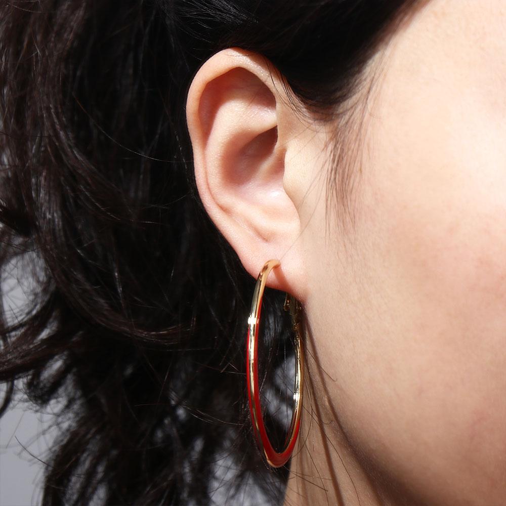 Серьги Pure Sweet Drip Glaze Large Circle, роскошные большие серьги-кольца для женщин