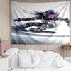 ski Print Tapestry, Backdrop, Easy Setup, Ideal for Bedroom, Office & Living Room, with Aesthetic Wall Hanging Decor.