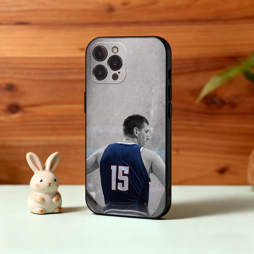 БАСКЕТБОЛ Н-Никола Й-Йокич НЙ Чехол для телефона для iPhone17,16,15,14,13,12Plus,Pro Max,XS,5G Черный чехол из мягкого силикона