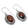 Серьги из стерлингового серебра 925 пробы с натуральным обсидианом красного дерева, размер 1,25 дюйма, Y5n80