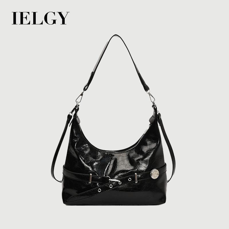 IELGY Ladies Bucket Bag Retro Large Capacity All-Match Casual One-Shoulder Simple Commuter Tote