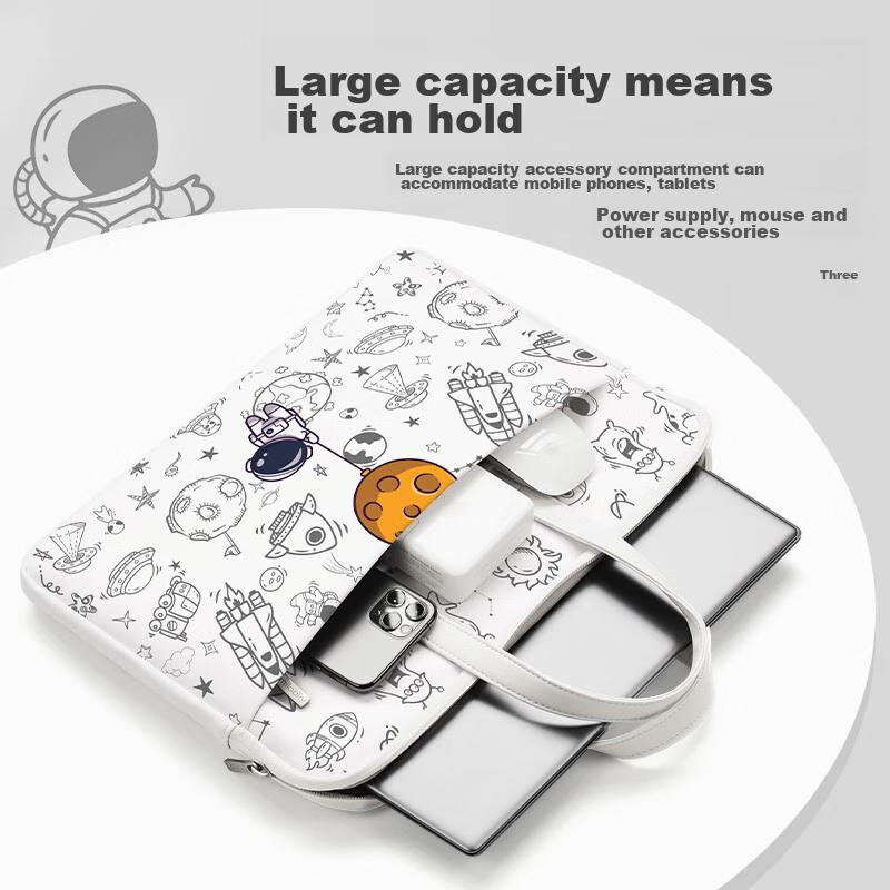 Milooky Laptop Bag for Women, Handheld 14-Inch Compatible with Huawei, Apple, Lenovo Laptops, Protective Case Inner Sleeve Storage Bag