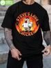Футболка с принтом Volcano Chicken Miner Meme Steve Pixel Game TshirtLcm5370469AtBlackProductImage Унисекс оверсайз футболка