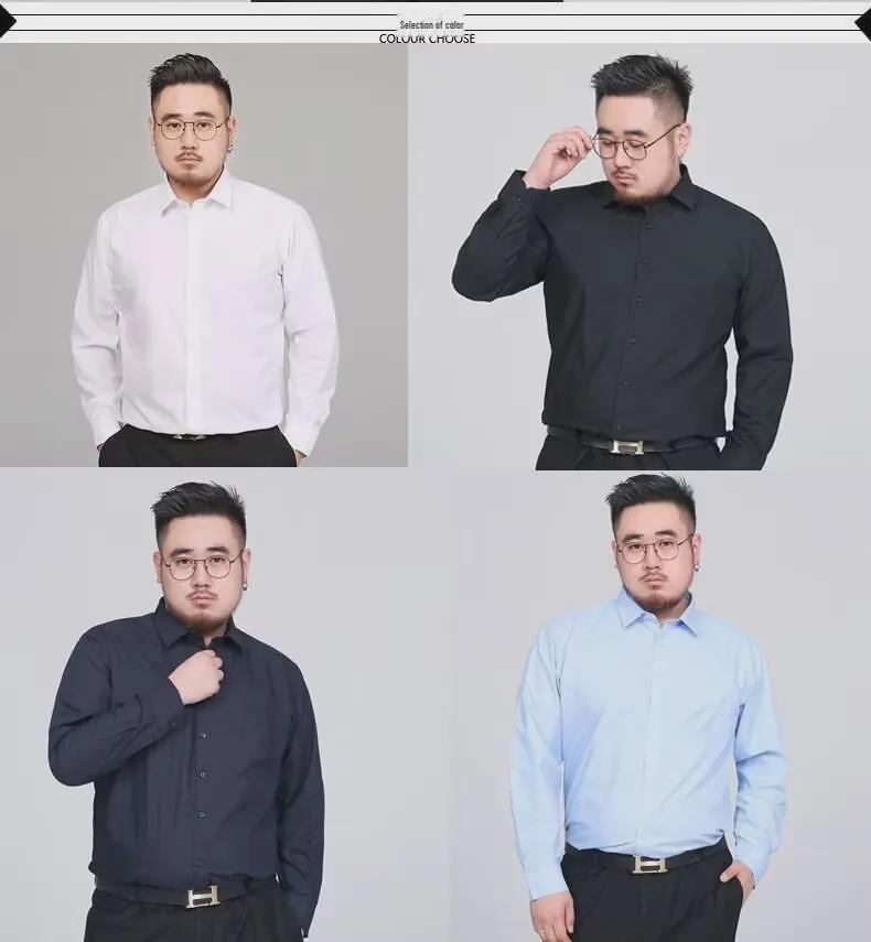 Men's Plus Size Iron-Free White Dress Shirt