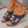 Летняя мода Женские туфли на танкетке с открытым носком Платформа Слипоны Тапочки Женские туфли больших размеров для женщин 36-43 Пляжные сандалии