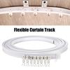 Ceiling Curtain Track Easy Installation Universal Curved Heavy-Duty Flexible Bendable Sliding Curtain Rail System Room Divider Kit