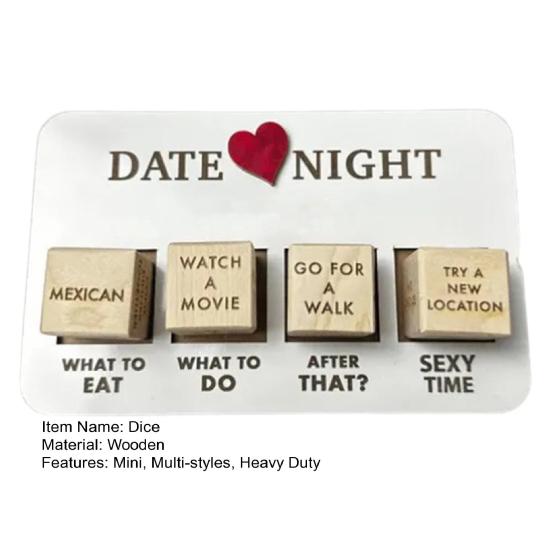 1 комплект, набор кубиков для свидания, ночи, забавные, что делать, разные стили, сверхмощные деревянные многоразовые кубики для пар, подарок на день Святого Валентина, юбилеи, дни рождения