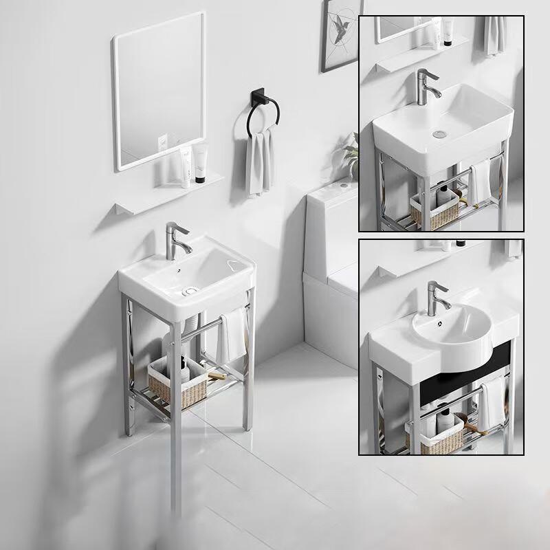 XONYSHI Ceramic Pedestal Wash Basin Set