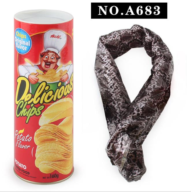 Шутки игрушки: Прыгающая змея в банке из-под картофельных чипсов - Смешной пугающий подарок для вечеринок и обучения