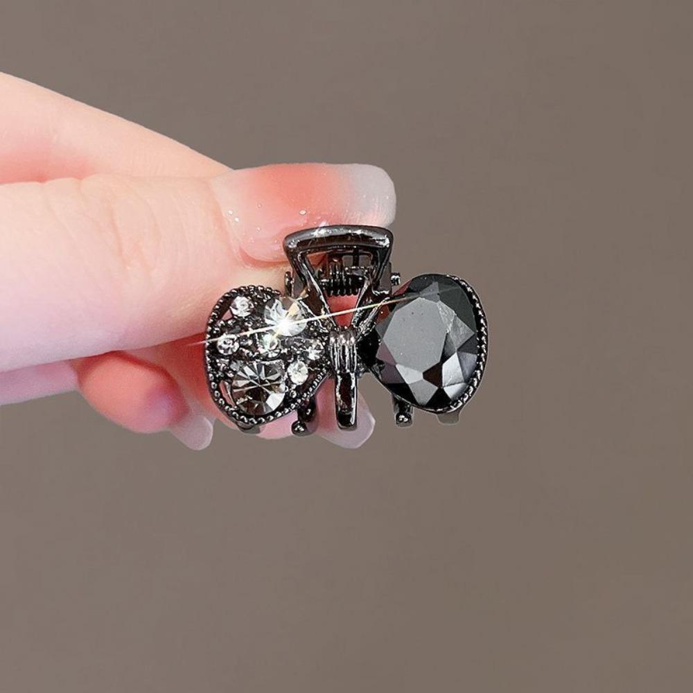 Crystal Bow Mini Hair Claw Clip Alloy Rhinestone Claw Clip 2024 Hairpin  Girl Birthday Gift