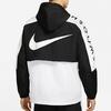 Nike Повседневная спортивная куртка на молнии с капюшоном, мужская верхняя одежда, черный, белый цвет DJ4131-010