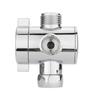 1/2 Inch Toilet Adjustable Arm Mounted T-adapter 3-Way Connector Shower Head Shunt Diverter Valve