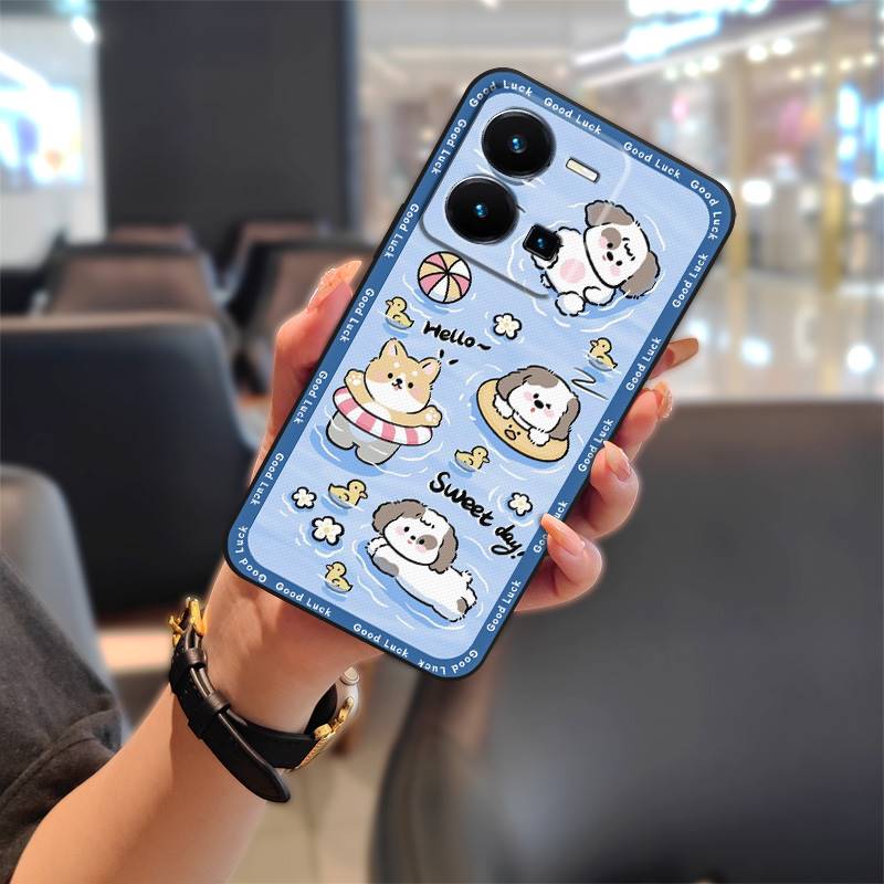 Cartoon Shockproof Phone Case For VIVO Y35 4G 2022 Anti-dust TPU Cover Waterproof Soft case Full wrap Silicone Cute