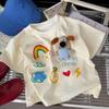 3D Плюшевая хлопковая детская футболка с коротким рукавом - Милый дизайн куклы Летний топ для родителя и ребенка