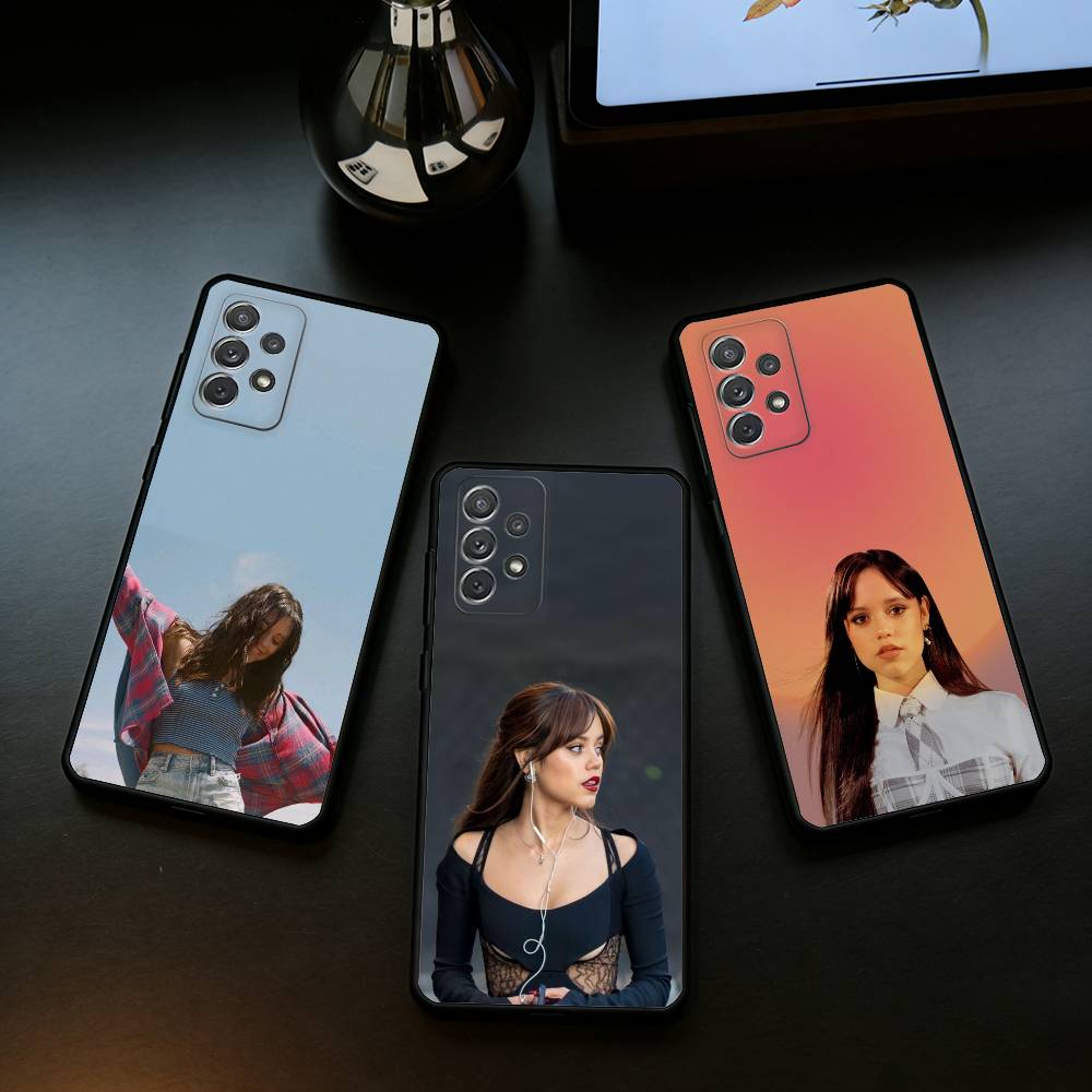 J-Jenna O-Ortega-GA Soft Silicone Black Cover Phone Case For Samsung Galaxy A73,A72,A71,A70,A53,A52,A51