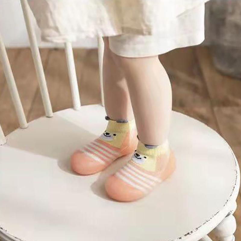 Мягкая детская обувь для малышей, детские туфли, носки-тапочки, детская обувь с рисунком, нескользящая резиновая подошва, детские туфли, мягкие вязаные