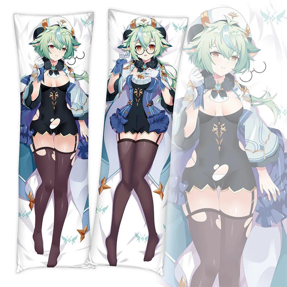 Чехол для подушки Game Genshin Impact Keqing Dakimakura Zhongli, костюм для тела, подушка, двусторонняя наволочка