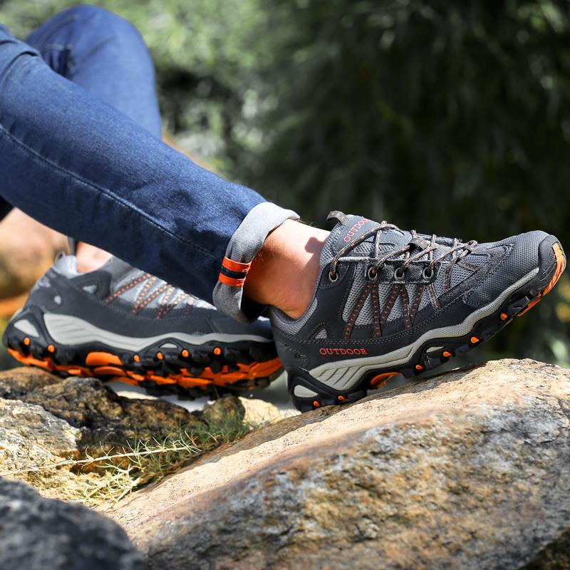 Новые мужские повседневные туфли из натуральной кожи, уличные мужские кроссовки с дышащей сеткой, нескользящие, удобные, для хайкинга, размеры 35-46