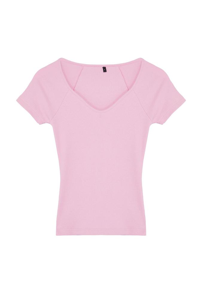 Женская модная зеленая хлопковая эластичная трикотажная блузка со шнурком