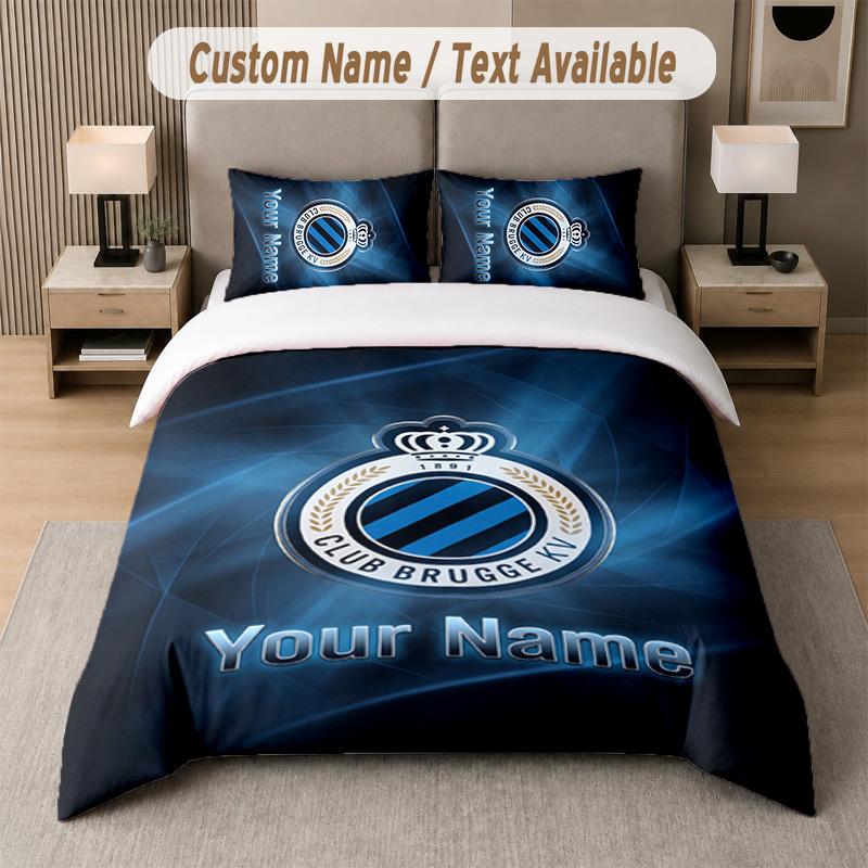 Club Brugge FC Design Bedding Set Custom Text 1 Duvet Cover & 2 Pillow Cases