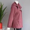 Spring Autumn Loose Large Size Short Hooded Solid Color Jacket Casual Lightweight Outerwear Top for Women Daily Wear