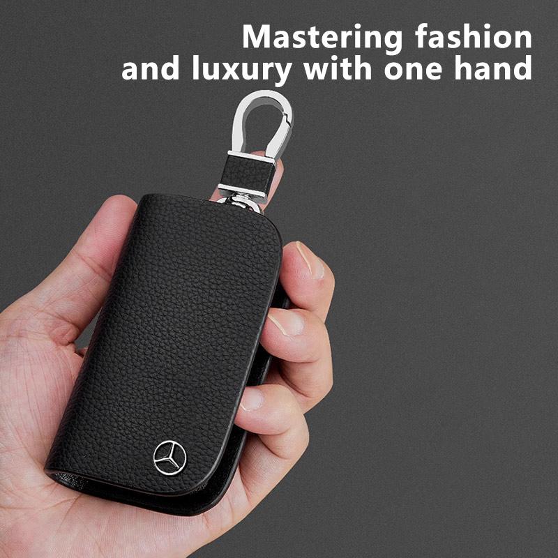 Автомобильная наклейка Кожаный чехол для ключей автомобиля Обложка для брелока Сумка Кошелек Брелоки Для Mercedes Benz AMG W204 W205 W212 W213 W222 x153 W1