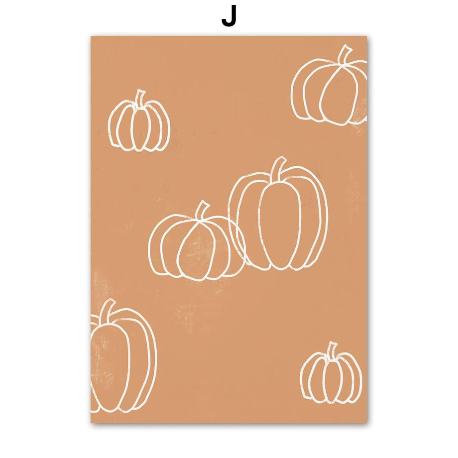 Осенний холм, лесная дорога, цветок тыквы, настенная живопись на холсте, постеры на скандинавскую тему и принты, современные картины для декора гостиной