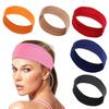 Anti-perspiration Summer Hairband Headband Yoga Hair Band Non Slip Sweatbands Pure Color Headband