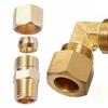 Прямой угольник 1/8" 1/4" 3/8" 1/2" NPT наружная резьба x 3/16 1/4 5/16 3/8 1/2 5/8 дюйма трубка Компрессионный фитинг Латунный фитинг Газ Топливо Вода
