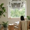Air cooler Deflector with Rotating Arms Adjustable Overhead